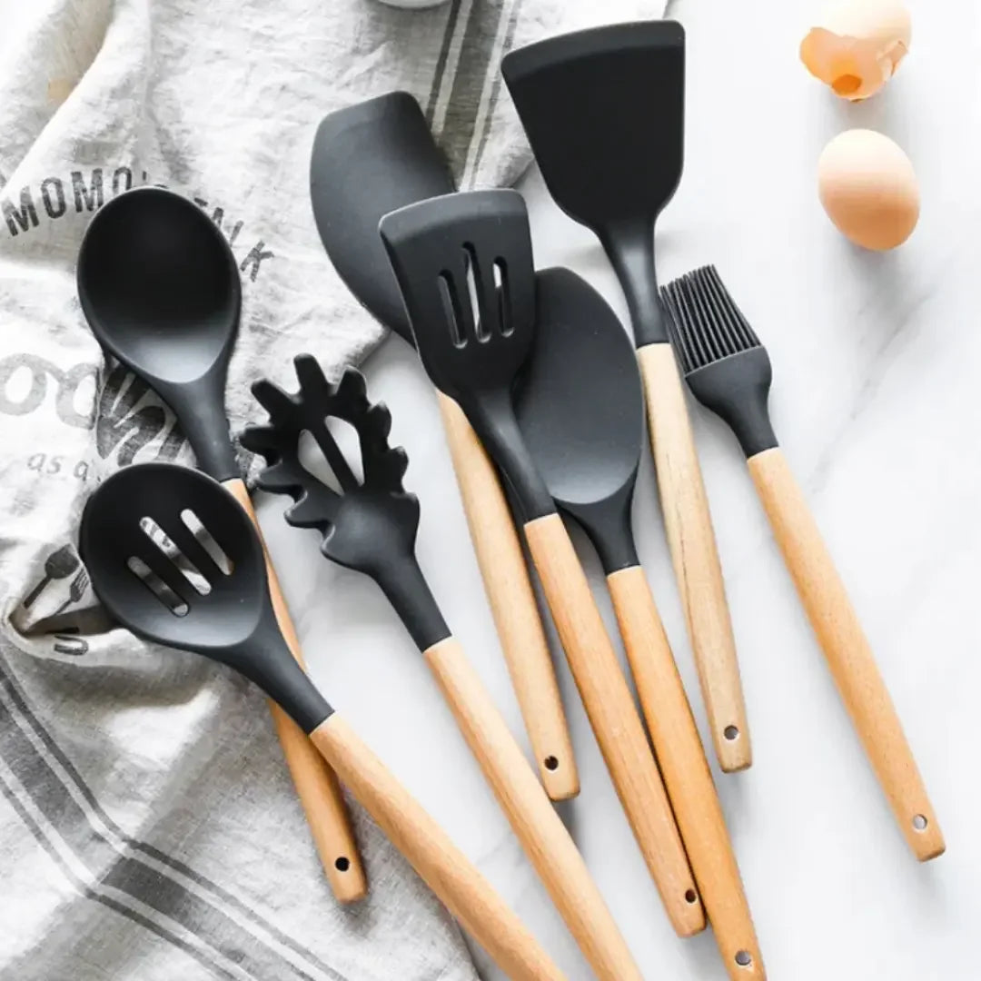 12-Piece Non-Stick Silicone Kitchen Utensil Set