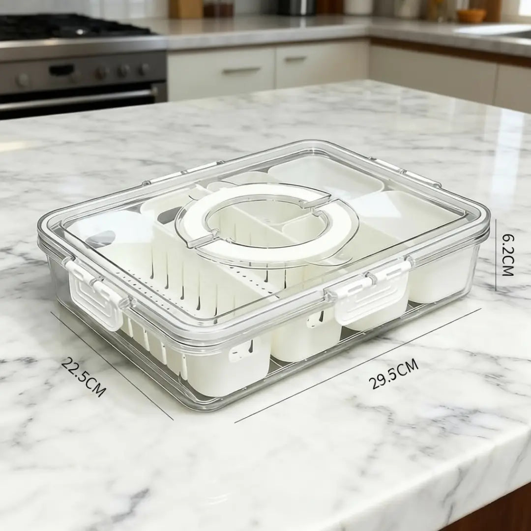 Airtight Storage Container with 4 Dividers