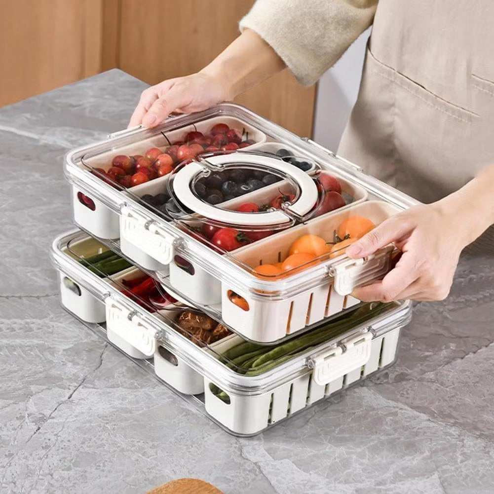 Airtight Storage Container with 4 Dividers