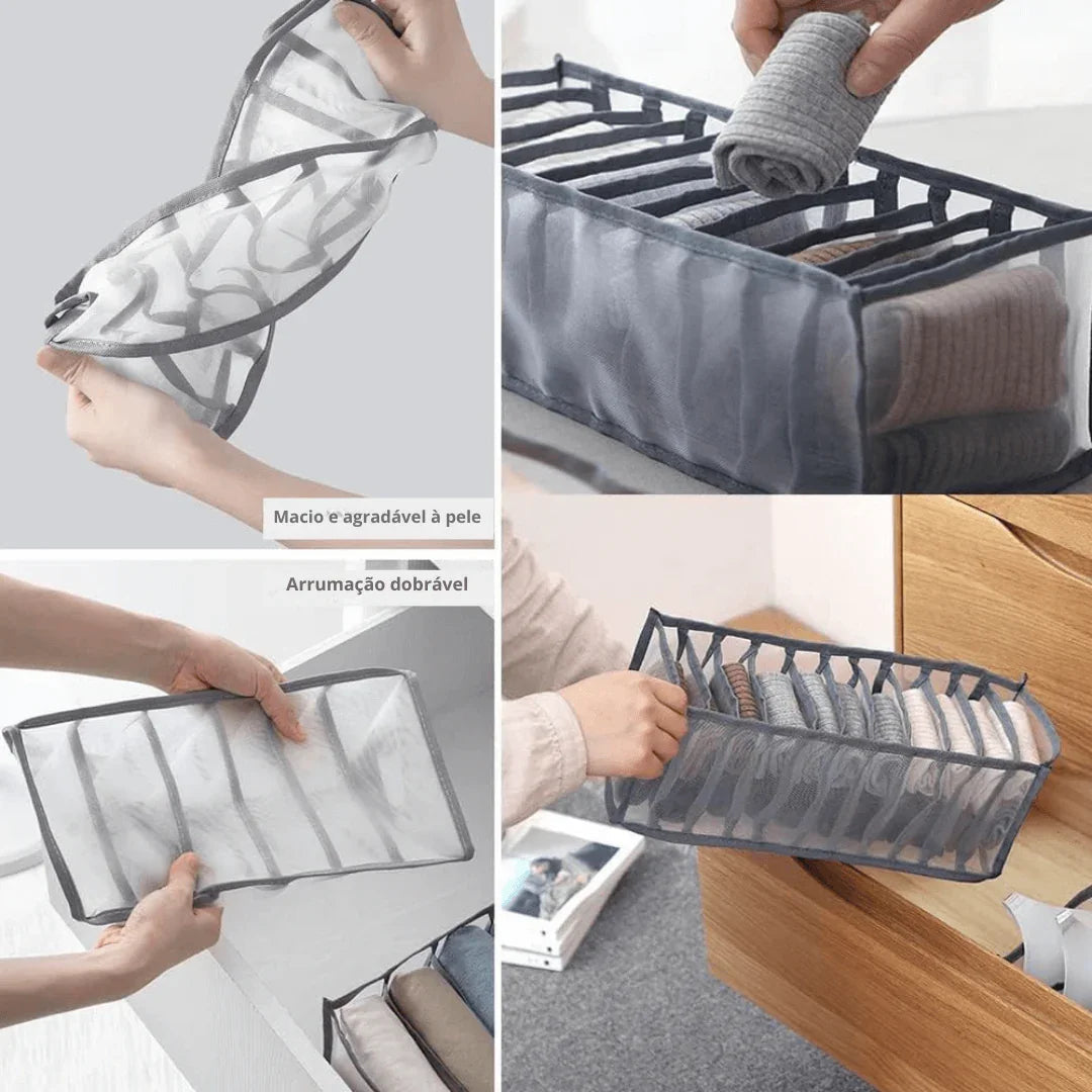 Honeycomb-Style Underwear Organiser – 3-Piece Set