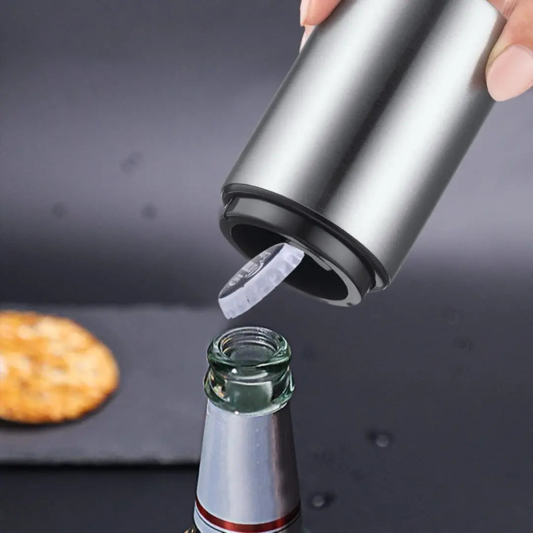 Automatic Bottle Opener with Magnet – Quick and Practical Stainless Steel Magnetic Bottle Opener