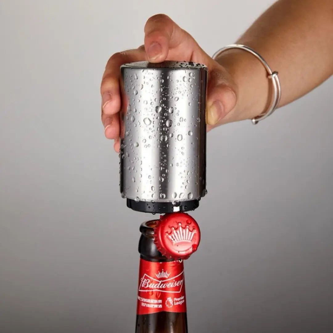 Automatic Bottle Opener with Magnet – Quick and Practical Stainless Steel Magnetic Bottle Opener