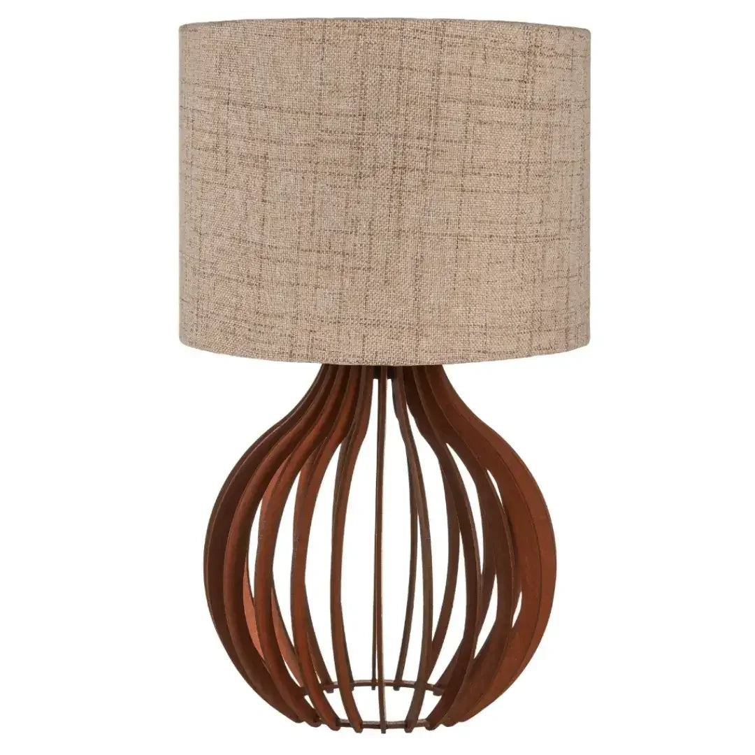 Linen-effect MDF Table Lamp