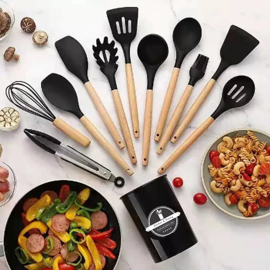 12-Piece Non-Stick Silicone Kitchen Utensil Set