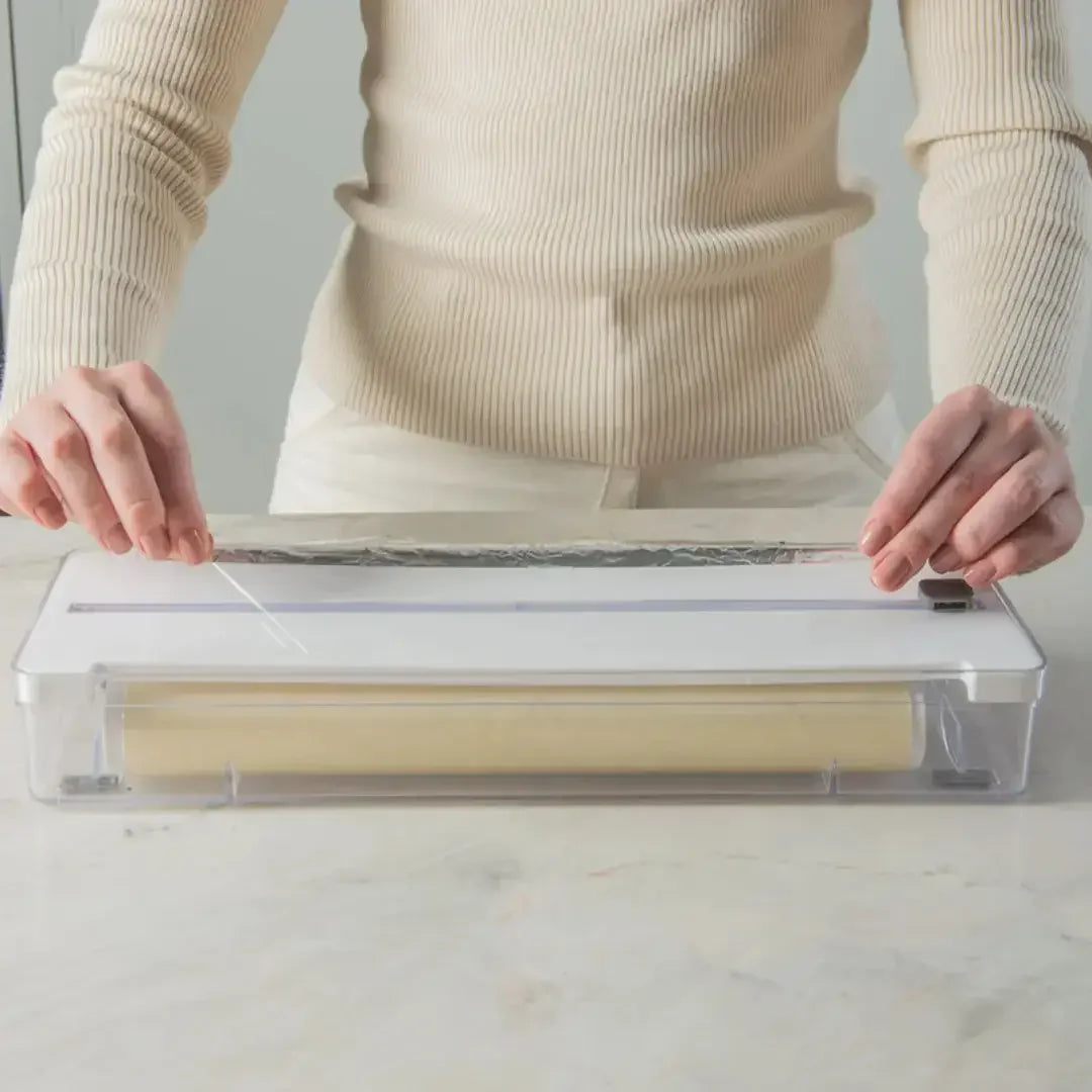 Clear Double Aluminium Foil and Cling Film Roll Organiser