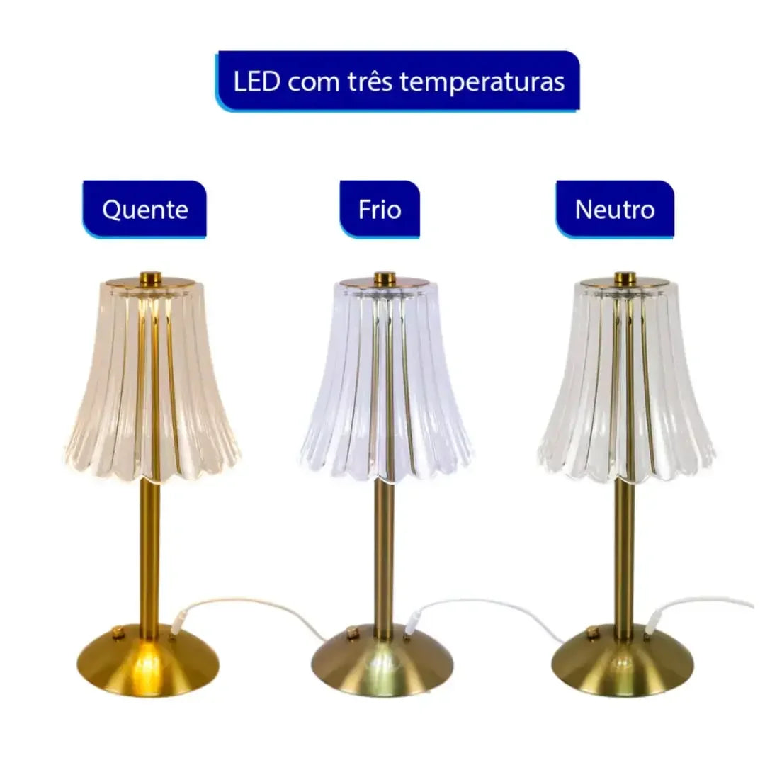 Rechargeable 3-Colour Touch-Control LED Table Lamp