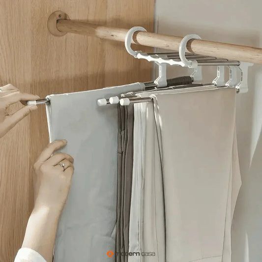 Stainless Steel Trouser Organiser Hanger – 5-in-1 Retractable
