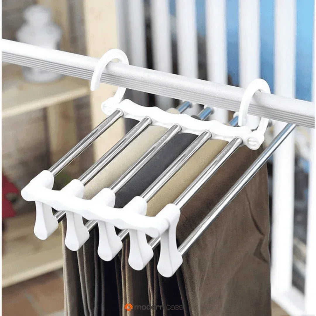 Stainless Steel Trouser Organiser Hanger – 5-in-1 Retractable