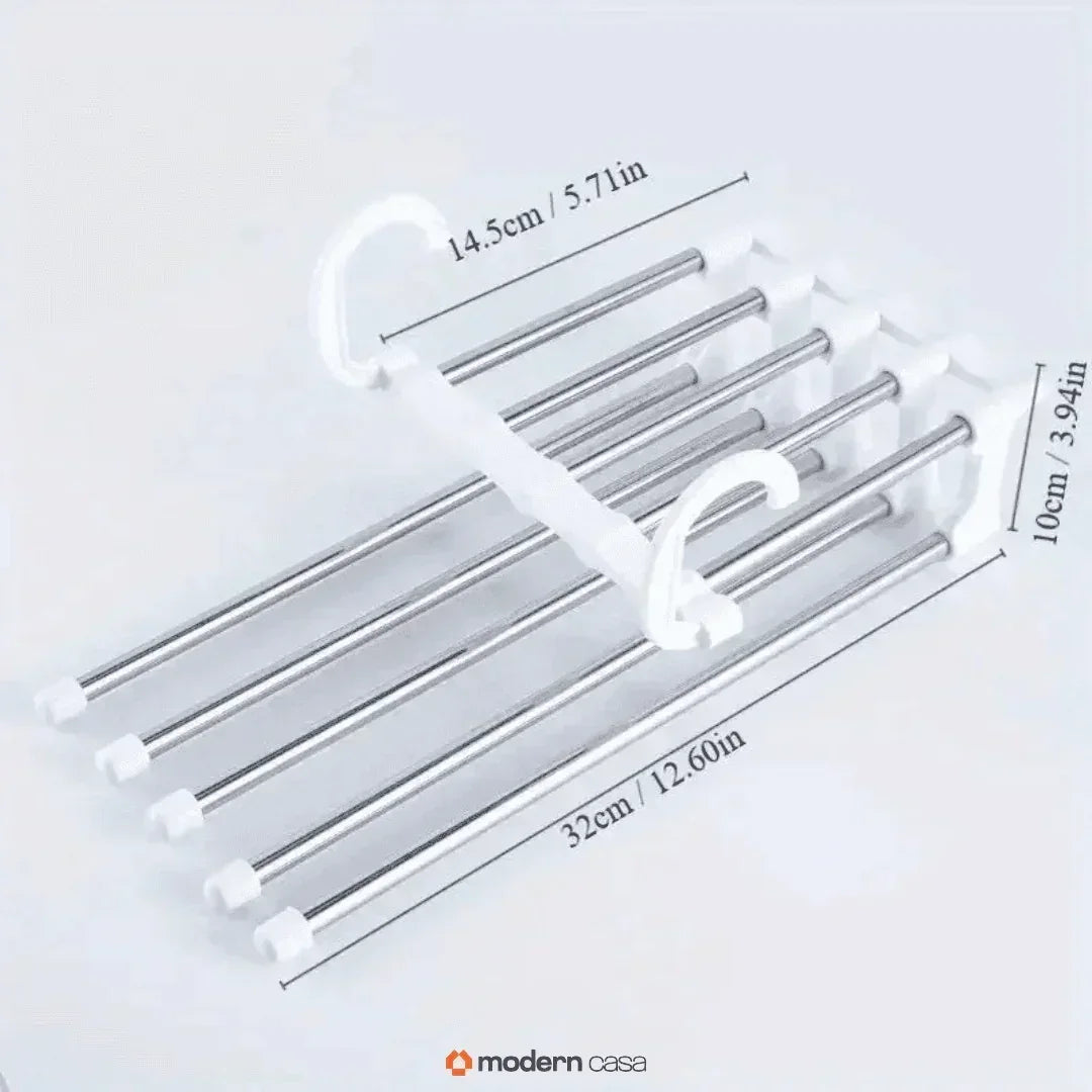 Stainless Steel Trouser Organiser Hanger – 5-in-1 Retractable