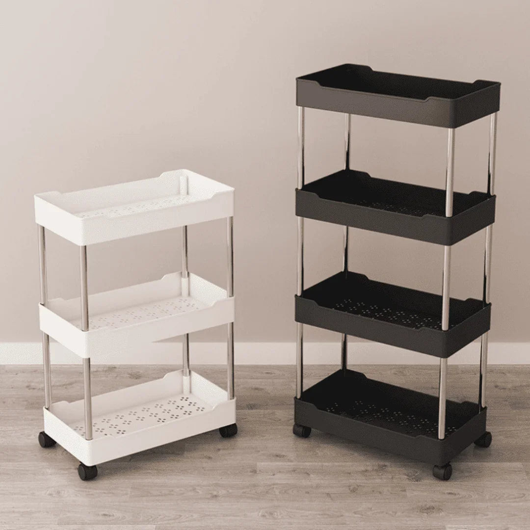 4-Tier Multi-Purpose Organiser Trolley with Wheels