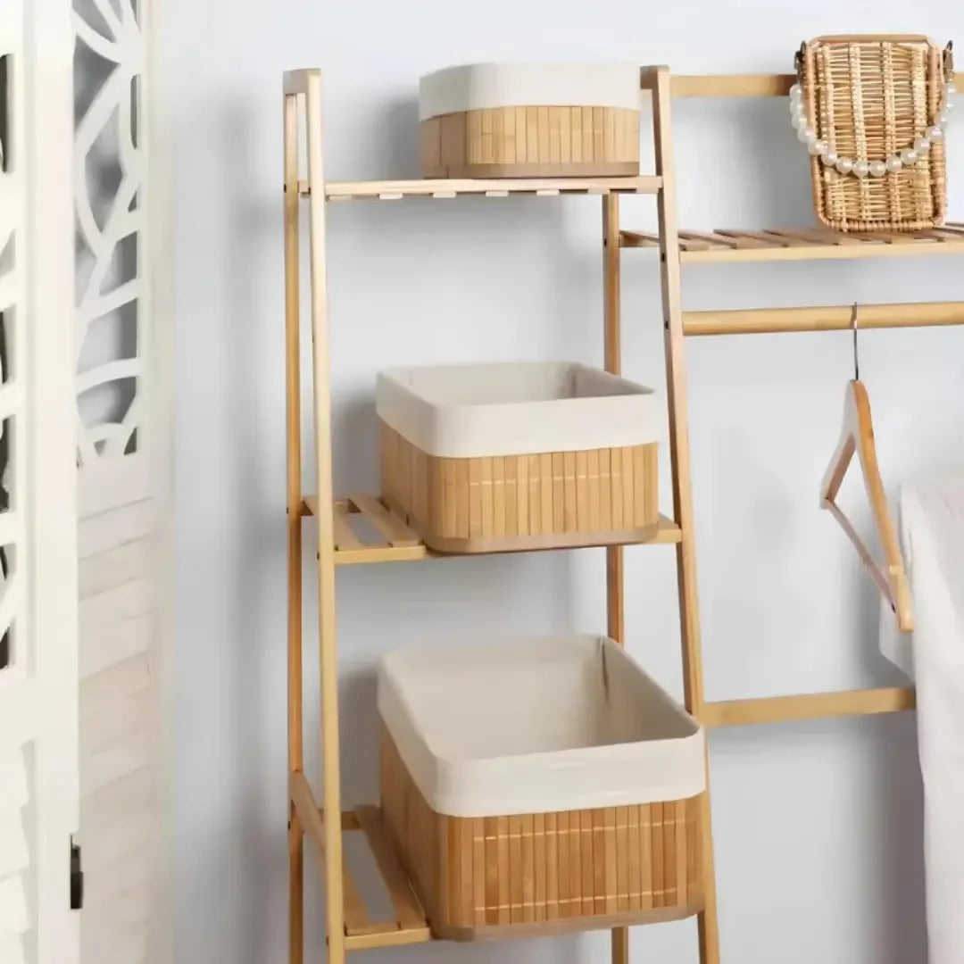 Bamboo Organiser Baskets, Set of 3