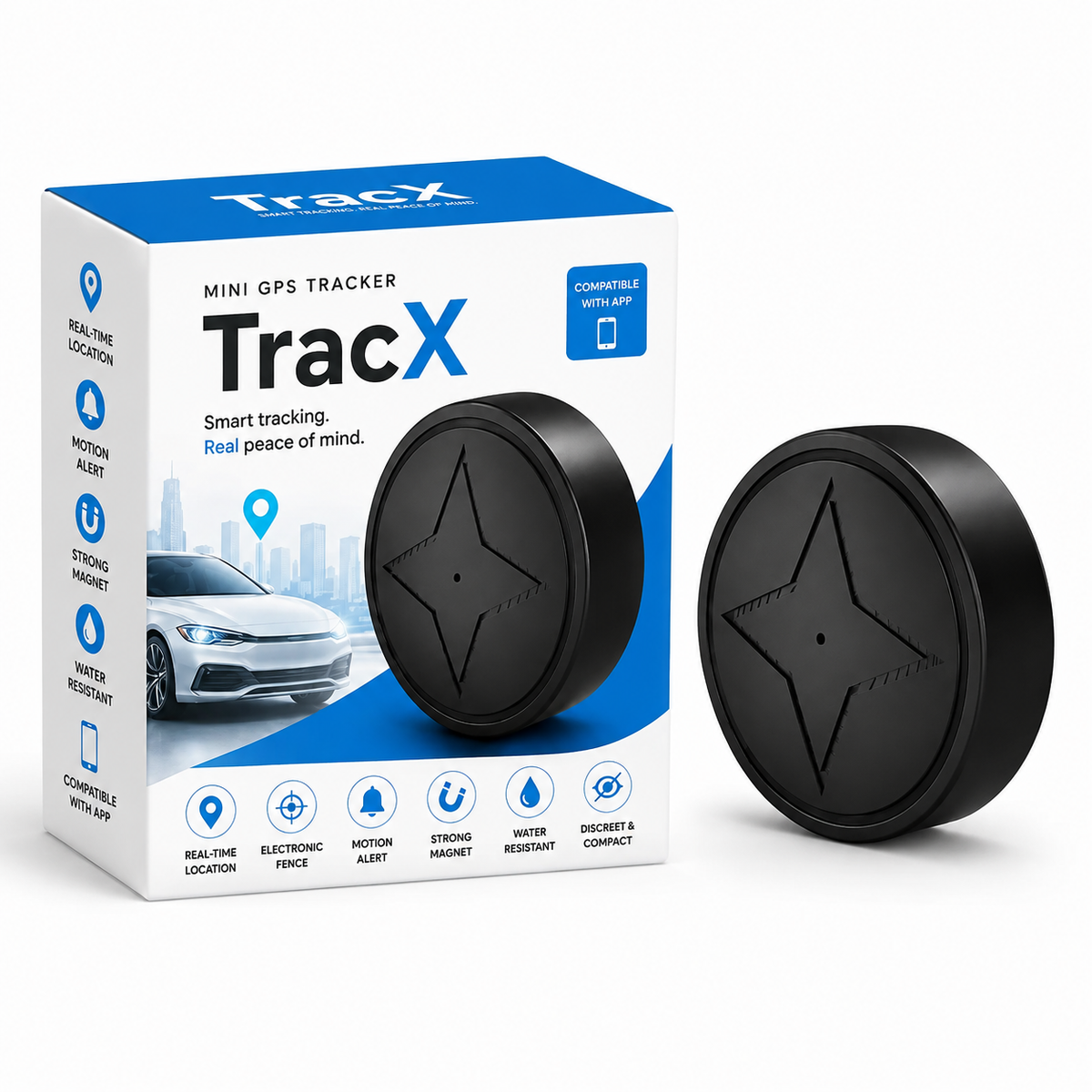 TracX Mini GPS Tracker - Monitor and Track