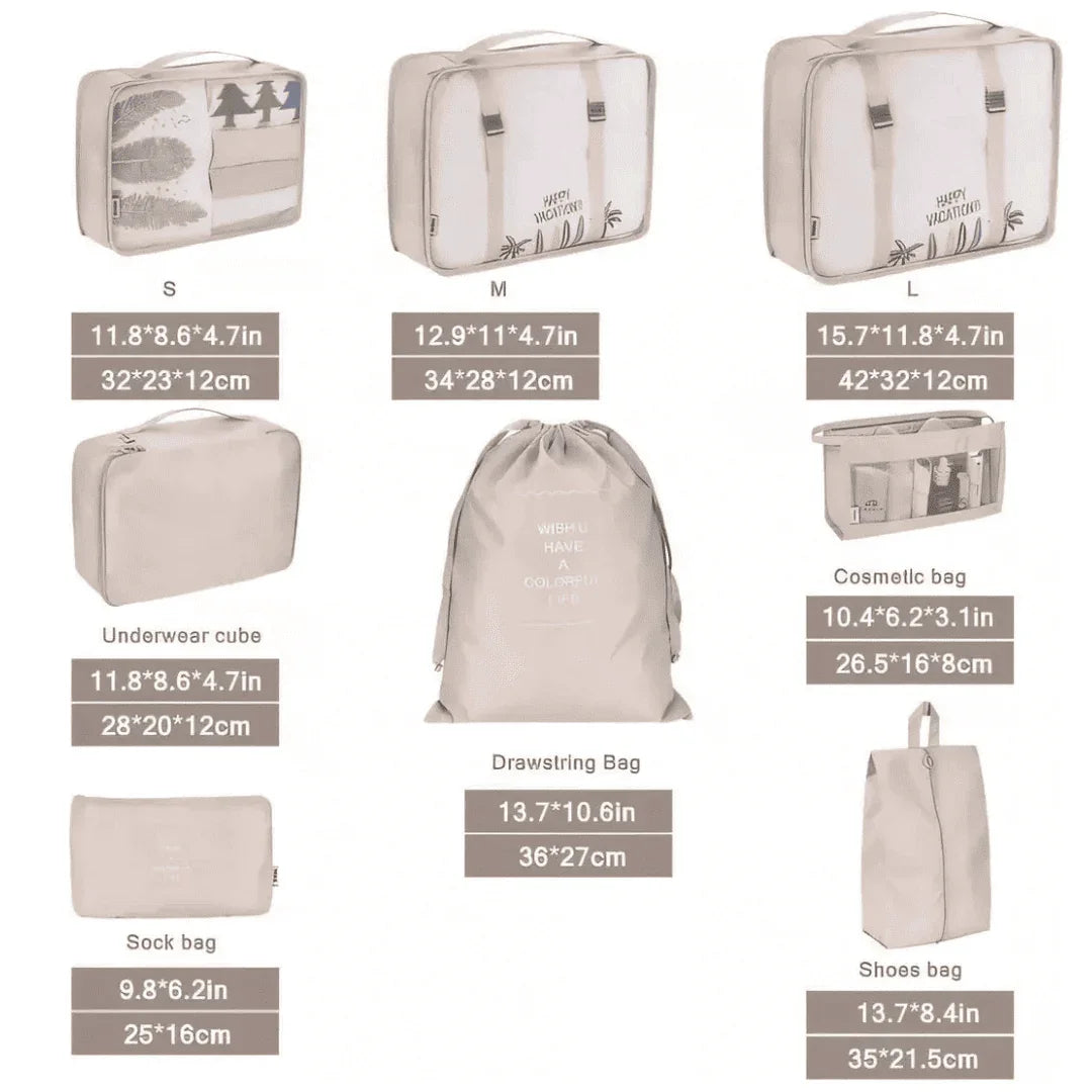 Organiser Pouch Set for Suitcases – Buy 5, Get 7