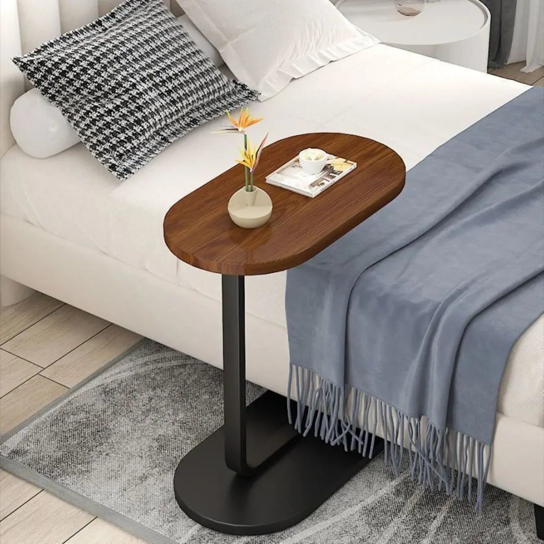 Portable Side Table in Iron and MDF