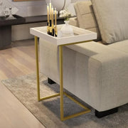 Sofa Side Table with Mirror
