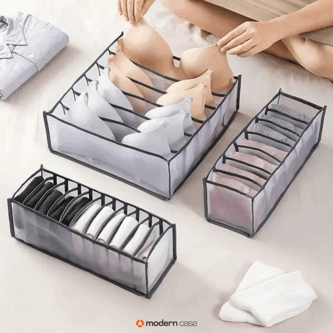 Honeycomb-Style Underwear Organiser – 3-Piece Set