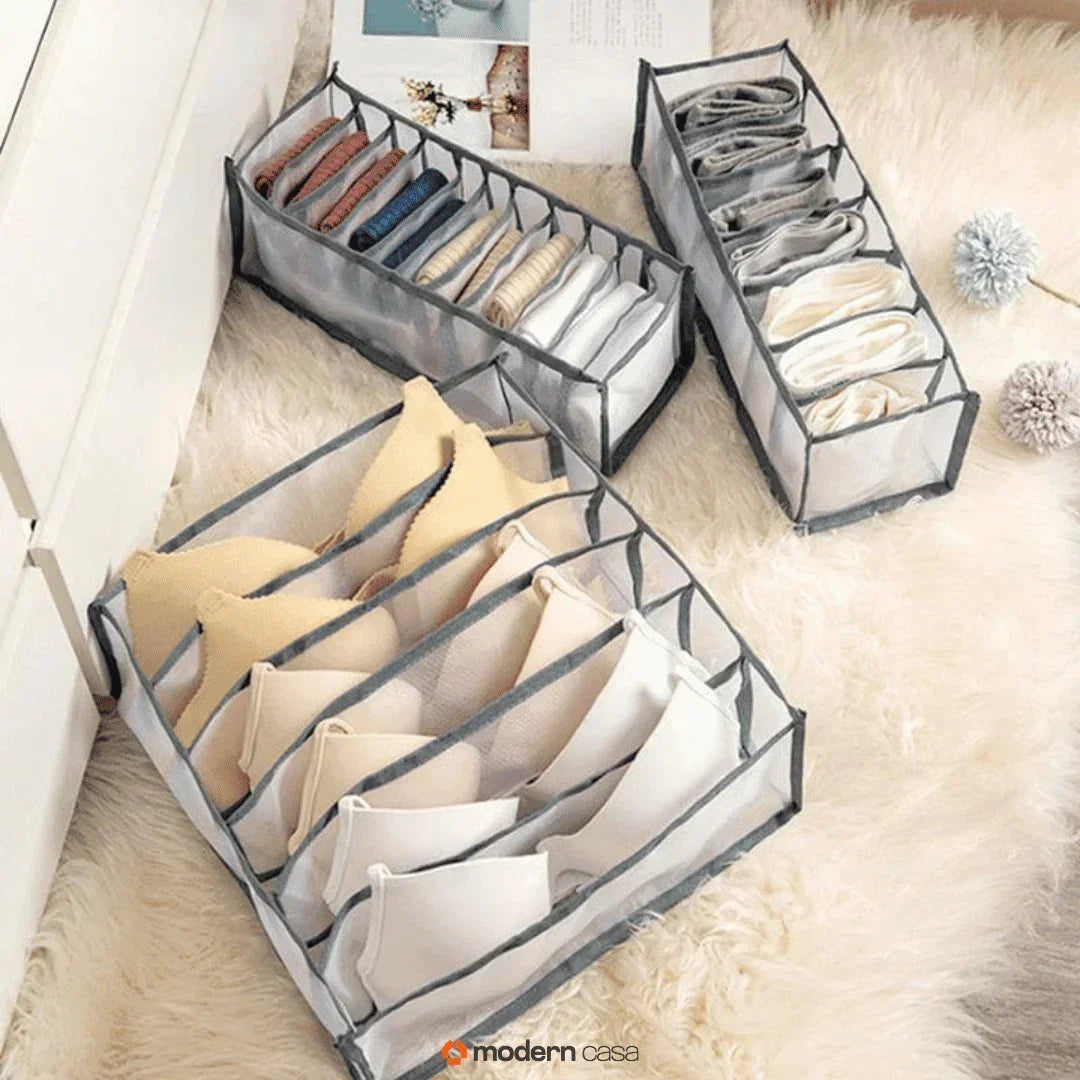 Honeycomb-Style Underwear Organiser – 3-Piece Set