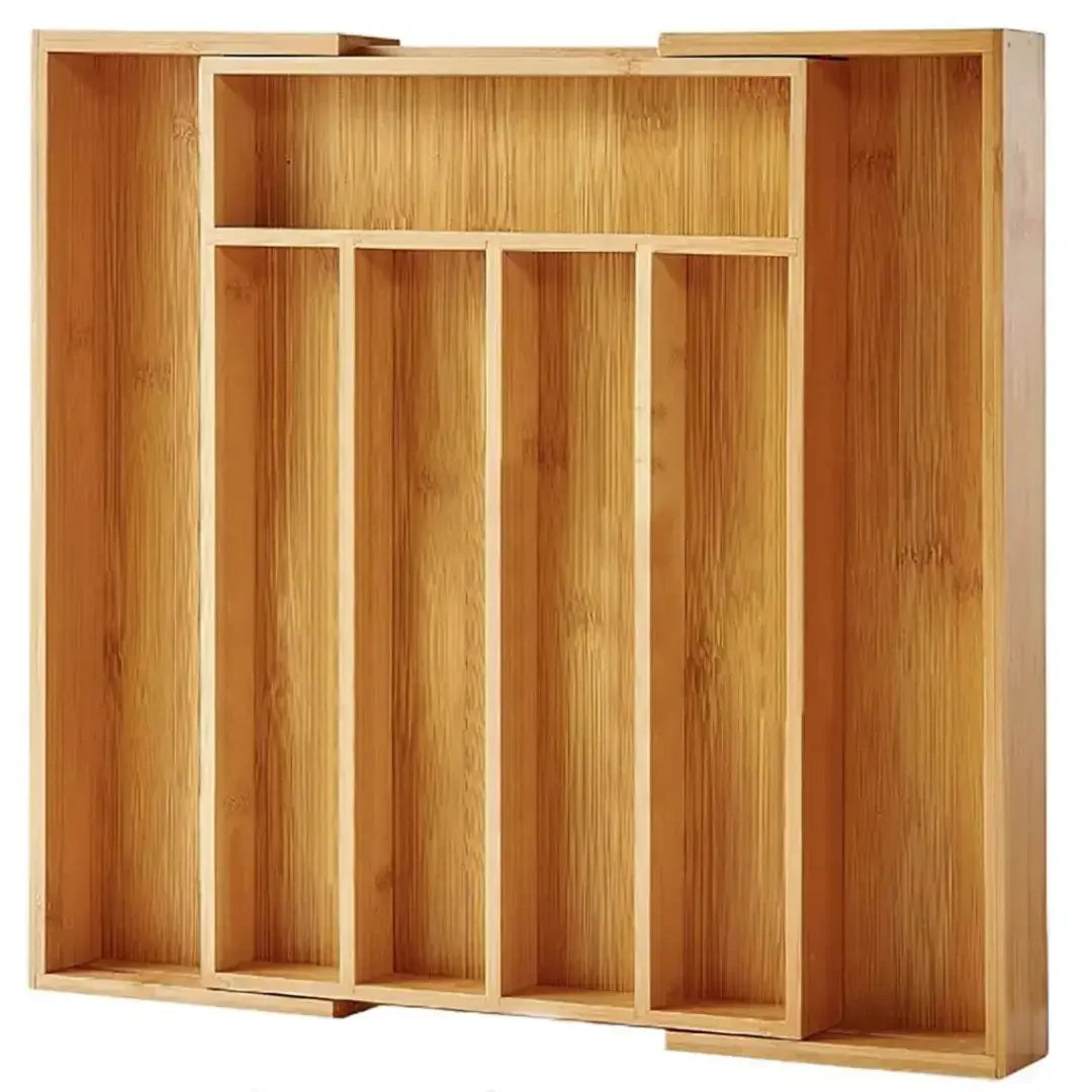 Extendable Bamboo Cutlery Holder