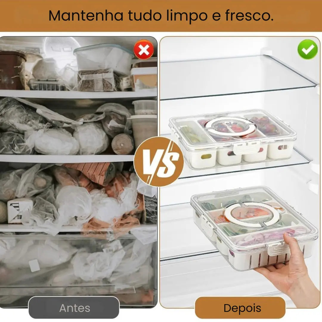 Airtight Storage Container with 4 Dividers