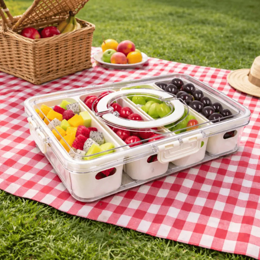 Airtight Storage Container with 4 Dividers
